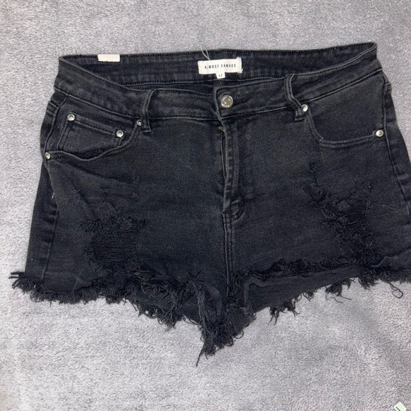 Almost Famous Pants - Almost Famous Women's Dark Jean Shorts